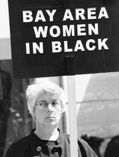 Women in Black at the Oakland anti-war demonstration.