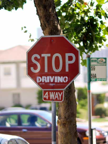 Stop sign in Oakland
