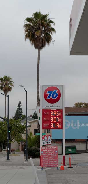July 10th gas prices in Oakland.