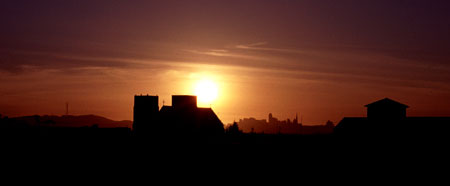 From my parking garage at the end of last week.