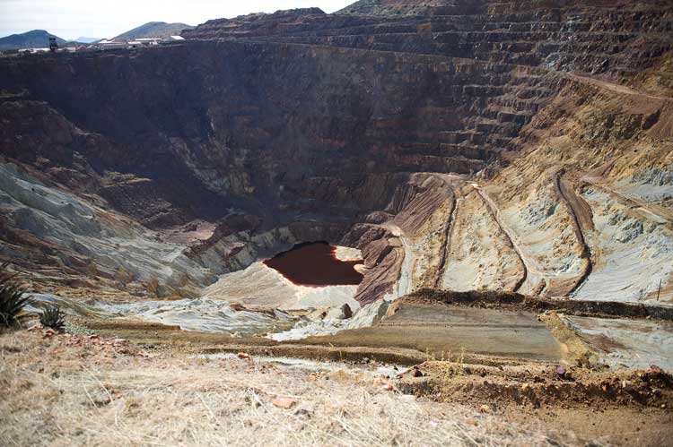 Bisbee open pit copper mine.