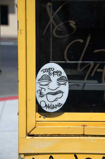 Graffiti on Grand Ave in Oakland.