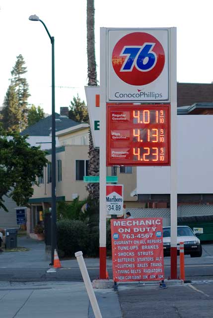 September 2nd gas prices in Oakland.