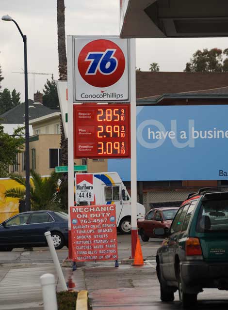June 5th gas prices in Oakland.